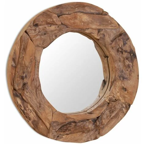 DéCOSHOP26 Miroir Décoratif Rond Teck 60 Cm - Or 6 DéCOSHOP26 Miroir Décoratif Rond Teck 60 Cm - Or – Image 4