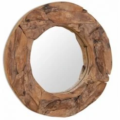 DéCOSHOP26 Miroir Décoratif Rond Teck 60 Cm - Or 11 DéCOSHOP26 Miroir Décoratif Rond Teck 60 Cm - Or -Miroir Soldes Boutique 32510474 5