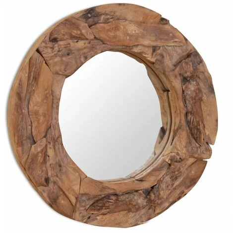 DéCOSHOP26 Miroir Décoratif Rond Teck 60 Cm - Or 7 DéCOSHOP26 Miroir Décoratif Rond Teck 60 Cm - Or – Image 5