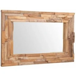 DéCOSHOP26 Miroir Décoratif Rectangulaire Teck Marron 90 X 60 Cm - Marron 8 DéCOSHOP26 Miroir Décoratif Rectangulaire Teck Marron 90 X 60 Cm - Marron -Miroir Soldes Boutique 32510481 2