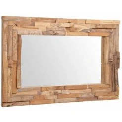 DéCOSHOP26 Miroir Décoratif Rectangulaire Teck Marron 90 X 60 Cm - Marron 9 DéCOSHOP26 Miroir Décoratif Rectangulaire Teck Marron 90 X 60 Cm - Marron -Miroir Soldes Boutique 32510481 3