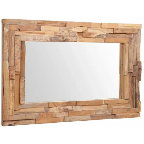 DéCOSHOP26 Miroir Décoratif Rectangulaire Teck Marron 90 X 60 Cm - Marron 5 DéCOSHOP26 Miroir Décoratif Rectangulaire Teck Marron 90 X 60 Cm - Marron – Image 3