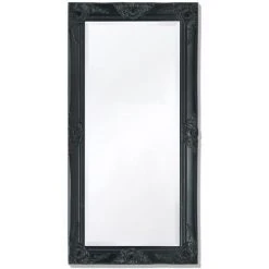 DéCOSHOP26 Miroir Mural Style Baroque 100 X 50 Cm Noir - Noir