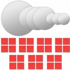 DéCOSHOP26 Set De 7 Miroirs Muraux Verre Rond Diverses Tailles - Noir -Miroir Soldes Boutique 32510499 2