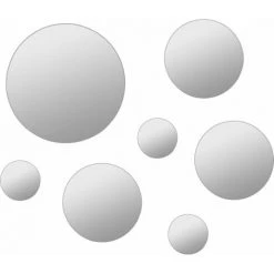 DéCOSHOP26 Set De 7 Miroirs Muraux Verre Rond Diverses Tailles - Noir -Miroir Soldes Boutique 32510499 3