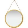 DéCOSHOP26 Miroir Mural Avec Sangle Marron 60 Cm Bois Doré - Marron -Miroir Soldes Boutique 32510501 1