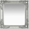 DéCOSHOP26 Miroir Mural Carré Style Baroque 50x50 Cm Argenté - Argentéer -Miroir Soldes Boutique 32510502 1
