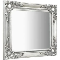 DéCOSHOP26 Miroir Mural Carré Style Baroque 50x50 Cm Argenté - Argentéer 8 DéCOSHOP26 Miroir Mural Carré Style Baroque 50x50 Cm Argenté - Argentéer -Miroir Soldes Boutique 32510502 2