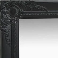 DéCOSHOP26 Miroir Mural Rectangulaire Style Baroque 50x120 Cm Noir - Noir -Miroir Soldes Boutique 32510503 4