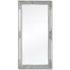 DéCOSHOP26 Miroir Mural Style Baroque 120 X 60 Cm Argenté - Argentéer -Miroir Soldes Boutique 32510504 1