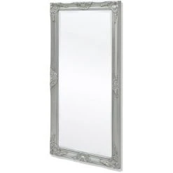 DéCOSHOP26 Miroir Mural Style Baroque 120 X 60 Cm Argenté - Argentéer -Miroir Soldes Boutique 32510504 4