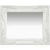 DéCOSHOP26 Miroir Mural Rectangulaire Style Baroque 50x40 Cm Blanc - Blante -Miroir Soldes Boutique 32510507 1