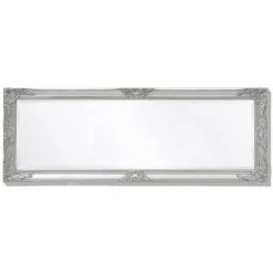 DéCOSHOP26 Miroir Mural Style Baroque 140 X 50 Cm Argenté - Argentéer -Miroir Soldes Boutique 32510508 5