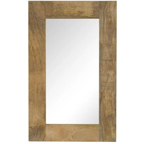 DéCOSHOP26 Miroir Mural Rectangulaire En Bois De Manguier Massif 50 X 80 Cm - Noir 3 DéCOSHOP26 Miroir Mural Rectangulaire En Bois De Manguier Massif 50 X 80 Cm - Noir