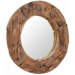 DéCOSHOP26 Miroir Mural Décoratif Rond Teck Marron 80 Cm - Marron 8 DéCOSHOP26 Miroir Mural Décoratif Rond Teck Marron 80 Cm - Marron -Miroir Soldes Boutique 32510513 2