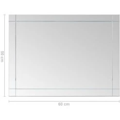 DéCOSHOP26 Miroir Mural 60x50 Cm Verre - Noir 11 DéCOSHOP26 Miroir Mural 60x50 Cm Verre - Noir -Miroir Soldes Boutique 32510514 5