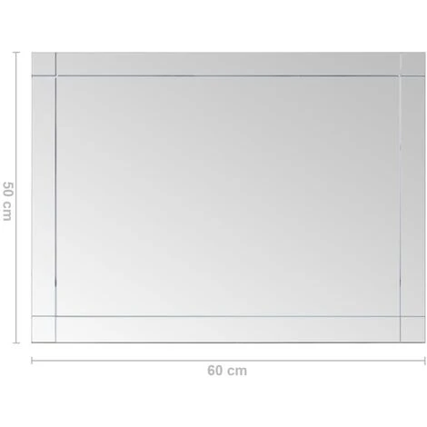 DéCOSHOP26 Miroir Mural 60x50 Cm Verre - Noir 7 DéCOSHOP26 Miroir Mural 60x50 Cm Verre - Noir – Image 5