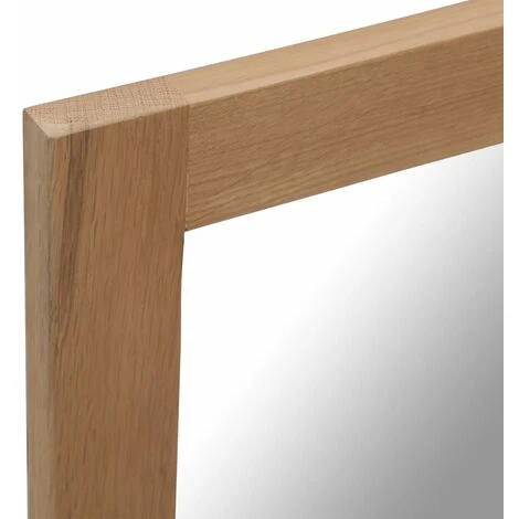 DéCOSHOP26 Miroir Mural Rectangulaire 60 X 120 Cm En Bois De Chêne Massif - Noir 6 DéCOSHOP26 Miroir Mural Rectangulaire 60 X 120 Cm En Bois De Chêne Massif - Noir – Image 4