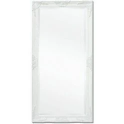 DéCOSHOP26 Miroir Mural Style Baroque 120 X 60 Cm Blanc - Blante -Miroir Soldes Boutique 32510523 3