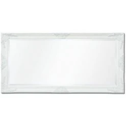 DéCOSHOP26 Miroir Mural Style Baroque 120 X 60 Cm Blanc - Blante -Miroir Soldes Boutique 32510523 4