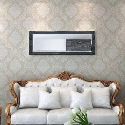 DéCOSHOP26 Miroir Mural Style Baroque 140 X 50 Cm Noir - Noir -Miroir Soldes Boutique 32510524 2