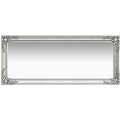 DéCOSHOP26 Miroir Mural Rectangulaire Style Baroque 50x120 Cm Argenté - Argentéer -Miroir Soldes Boutique 32510525 3