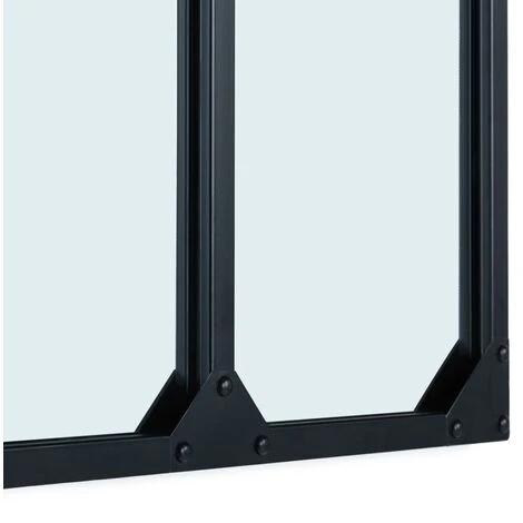 IDMARKET Miroir Verrière 3 Bandes Design Industriel 80X60 Cm 7 IDMARKET Miroir Verrière 3 Bandes Design Industriel 80X60 Cm – Image 5