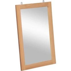 DéCOSHOP26 Miroir Mural Teck Massif 50 X 70 Cm - Noir -Miroir Soldes Boutique 32643875 2