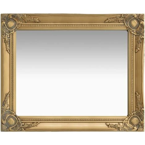 DéCOSHOP26 Miroir Mural Rectangulaire Style Baroque 50x60 Cm Doré - Or 4 DéCOSHOP26 Miroir Mural Rectangulaire Style Baroque 50x60 Cm Doré - Or – Image 2