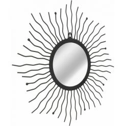 DéCOSHOP26 Miroir Mural Forme Soleil 60 Cm Acier Noir - Noir 6 DéCOSHOP26 Miroir Mural Forme Soleil 60 Cm Acier Noir - Noir -Miroir Soldes Boutique 32643894 2