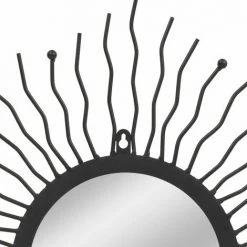 DéCOSHOP26 Miroir Mural Forme Soleil 60 Cm Acier Noir - Noir 7 DéCOSHOP26 Miroir Mural Forme Soleil 60 Cm Acier Noir - Noir -Miroir Soldes Boutique 32643894 3