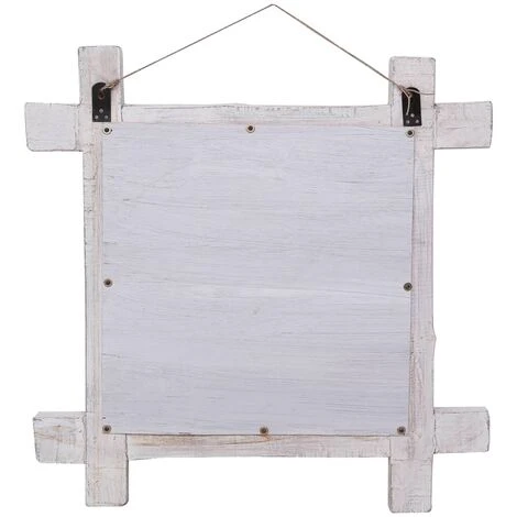 DéCOSHOP26 Miroir En Forme De Bûches Blanc 70x70 Cm Bois De Récupération Massif - Or 6 DéCOSHOP26 Miroir En Forme De Bûches Blanc 70x70 Cm Bois De Récupération Massif - Or – Image 4