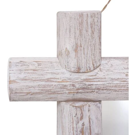 DéCOSHOP26 Miroir En Forme De Bûches Blanc 70x70 Cm Bois De Récupération Massif - Or 7 DéCOSHOP26 Miroir En Forme De Bûches Blanc 70x70 Cm Bois De Récupération Massif - Or – Image 5