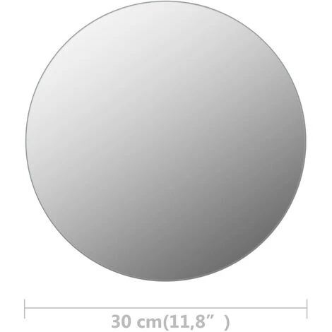 DéCOSHOP26 Miroir Rond Sans Cadre 30 Cm Verre - Noir 6 DéCOSHOP26 Miroir Rond Sans Cadre 30 Cm Verre - Noir – Image 4