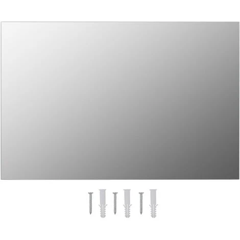 DéCOSHOP26 St De 2 Miroirs Muraux 60x40 Cm Rectangulaire Verre - Noir 4 DéCOSHOP26 St De 2 Miroirs Muraux 60x40 Cm Rectangulaire Verre - Noir – Image 2