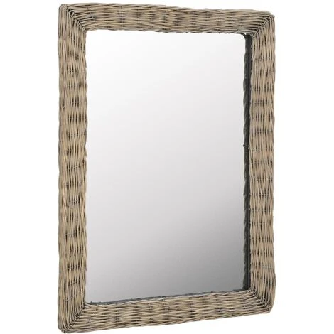 DéCOSHOP26 Miroir Osier Marron 60 X 80 Cm - Marron 4 DéCOSHOP26 Miroir Osier Marron 60 X 80 Cm - Marron – Image 2