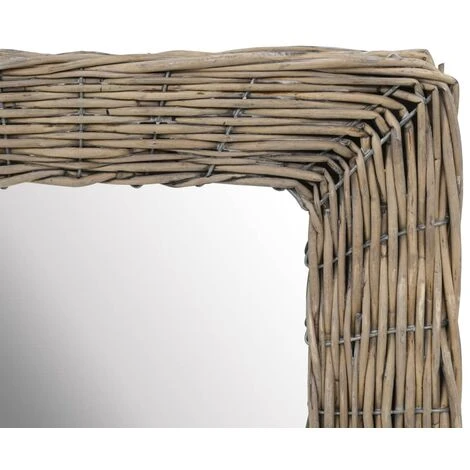 DéCOSHOP26 Miroir Osier Marron 60 X 80 Cm - Marron 5 DéCOSHOP26 Miroir Osier Marron 60 X 80 Cm - Marron – Image 3