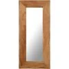 DéCOSHOP26 Miroir Mural 50x110 Cm En Bois Solide D'acacia - Noir -Miroir Soldes Boutique 32734535 1