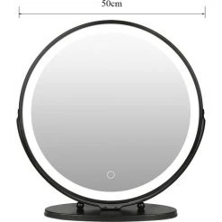 SKECTEN Miroir Maquillage Lumineux LED Rotation à 360° Miroir A Poser Idéal Pour Rasage Et Maquillage - Blanc Froid -Miroir Soldes Boutique 33016741 3