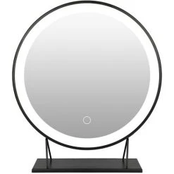 SKECTEN Miroir De Maquiallge Ø 50cm Miroir Électrique Lumineux Réglable LED Trois Couleurs Réglables