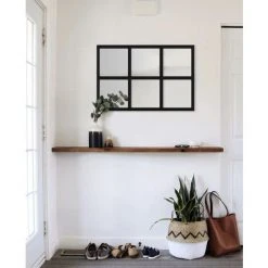 DECOWOOD Miroir Lisboa II Noir -Miroir Soldes Boutique 33149937 4