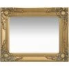 DéCOSHOP26 Miroir Mural Rectangulaire Style Baroque 50x40 Cm Doré - Or -Miroir Soldes Boutique 33175513 1