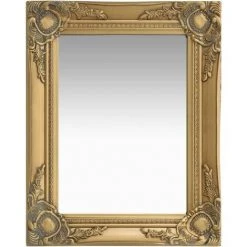 DéCOSHOP26 Miroir Mural Rectangulaire Style Baroque 50x40 Cm Doré - Or 8 DéCOSHOP26 Miroir Mural Rectangulaire Style Baroque 50x40 Cm Doré - Or -Miroir Soldes Boutique 33175513 2