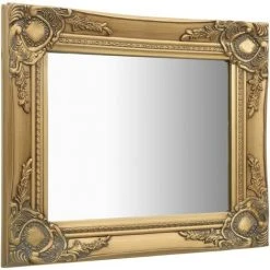 DéCOSHOP26 Miroir Mural Rectangulaire Style Baroque 50x40 Cm Doré - Or 9 DéCOSHOP26 Miroir Mural Rectangulaire Style Baroque 50x40 Cm Doré - Or -Miroir Soldes Boutique 33175513 3