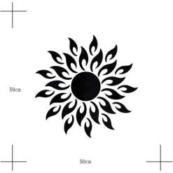 LITZEE 27 Pcs Fleur Du Soleilr Miroir Autocollant Noir, Acrylique Brillant Miroir Decoration Murale, 3D Moderne Miroir Adhesif Mural DIY, Decoration Maison Mirroir Murales -Miroir Soldes Boutique 33252660 4