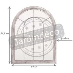 ESSCHERTDESIGN Miroir En Métal 88 Cm Gris - Gris -Miroir Soldes Boutique 3331470 4