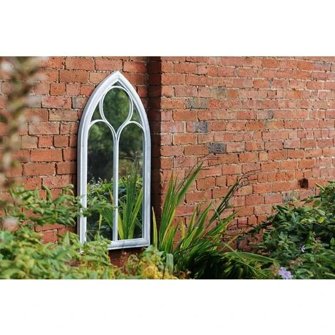 ESSCHERT DESIGN Miroir Fenêtre église 112 Cm Gris - Gris 4 ESSCHERT DESIGN Miroir Fenêtre église 112 Cm Gris - Gris – Image 2