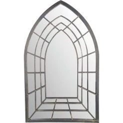 ESSCHERTDESIGN Miroir Trompe L'oeil Gothique Gris - Gris