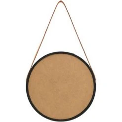 DéCOSHOP26 Miroir Mural Avec Sangle Marron 40 Cm Bois Noir - Noir 11 DéCOSHOP26 Miroir Mural Avec Sangle Marron 40 Cm Bois Noir - Noir -Miroir Soldes Boutique 33382740 5