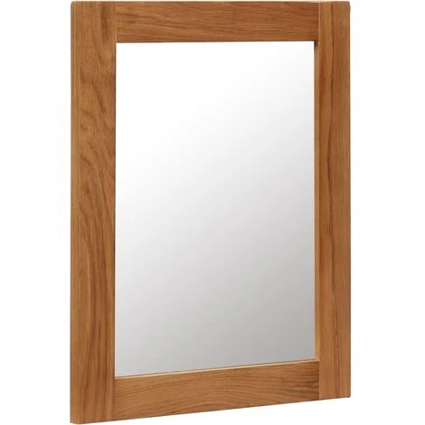 DéCOSHOP26 Miroir Mural 40x50 Cm En Bois De Chêne Massif - Noir 4 DéCOSHOP26 Miroir Mural 40x50 Cm En Bois De Chêne Massif - Noir – Image 2
